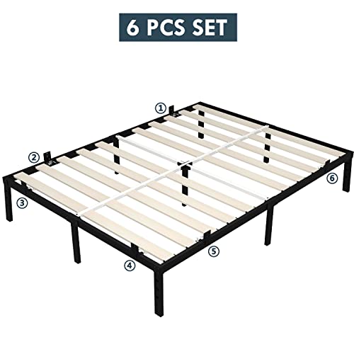 Fschos Non-Slip-Mattress-Gaskets For Bed Frame / Mattress-Holder-In-Place / Mattress-Retainer-Bar / Wide Applicability / Easy Install / 6 Pcs, Black #TOP3