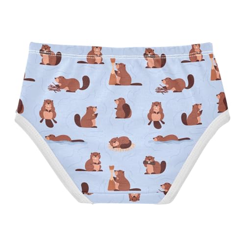Girls' Underwear Cartoon Beavers Cotton Stretch Comfort Toddler Panties2