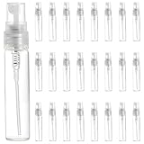 URYVAIW 3 ml decants perfumes, 30 pcs frascos de muestra de perfume, atomizadores de perfume, minibotellas con pulverizador, rellenables, transparentes, mini botellas alcohol, para perfume líquido