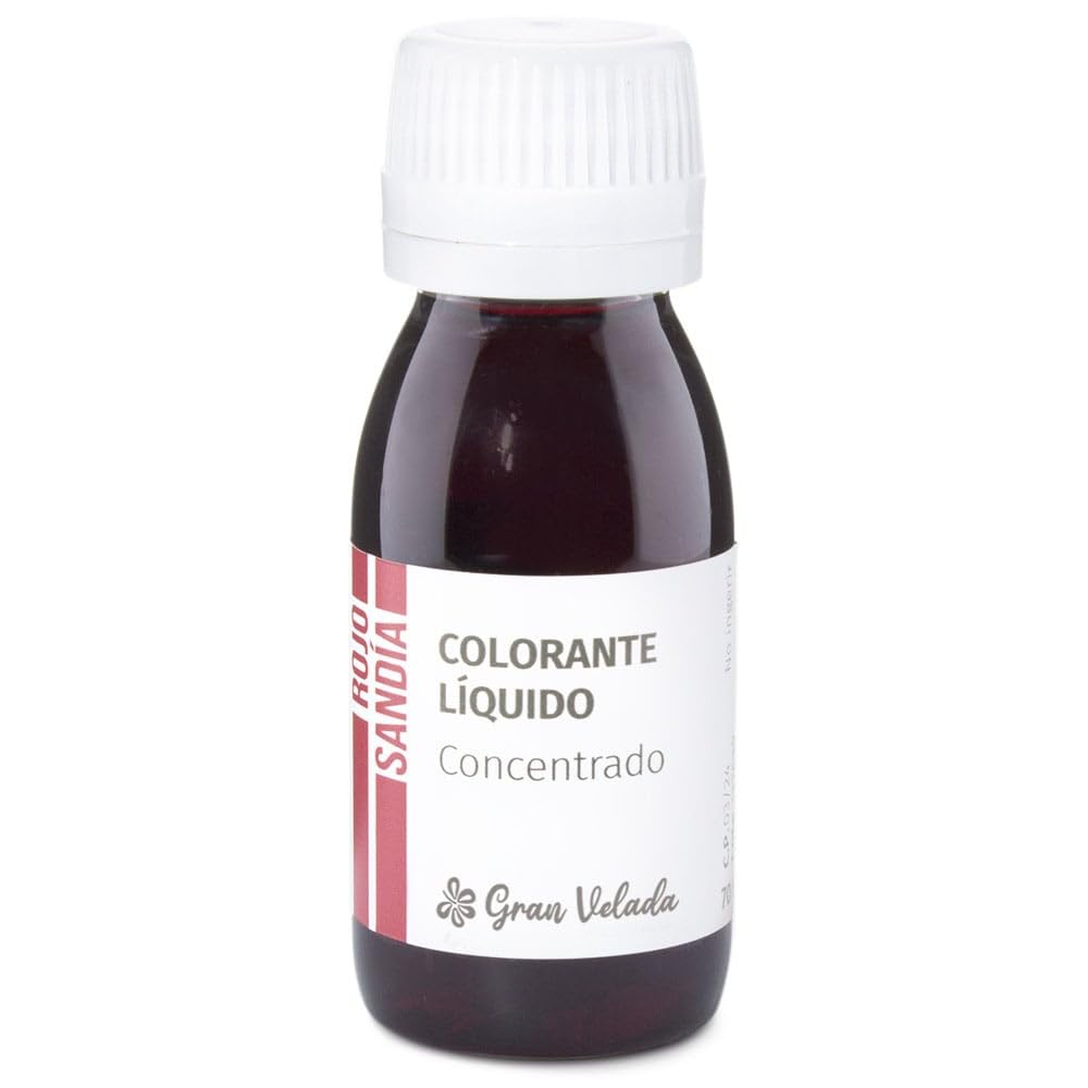 Colorante Concentrado Rojo Sandía | Líquido Hidrosoluble | Pigmento Orgánico y Cosmético | Ideal para Cosmética y Perfumería | Envase Práctico