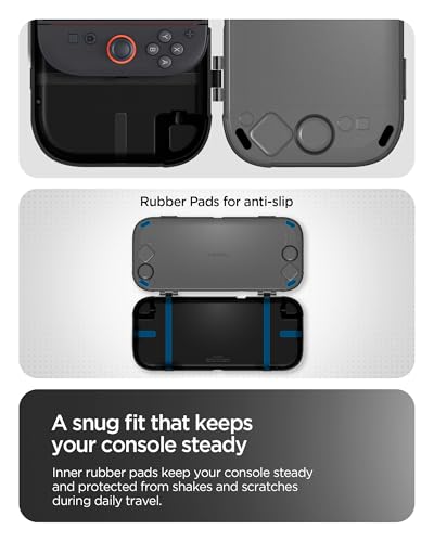 Image of Spigen Thin Fit 360 for Switch 2 Dock Compatible Transparent Case - Black | Detatchable Joy-Con, Dock Compatible Transparent Cover Compatible with Nintendo Switch 2