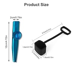 Métal Kazoo Instruments, Kazoo Instrument, Kazoo Enfant, Kazoo, Convient aux Enfants, Débutants, 2 Pièces, Bleu + Argent… - Les Beatles, Paul McCartney, John Lennon, RIngo Starr, George Harrison Métal Kazoo Instruments, Kazoo Instrument, Kazoo Enfant, Kazoo, Convient aux Enfants, Débutants, 2 Pièces, Bleu + Argent… – Image 2