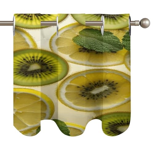 Cortinas opacas para regular la luz en cocinas y baños con diseño de frutas 6