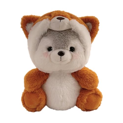 Generico Muñeca Husky con diseño de animal de Husky convertible en peluche - Koala Pig Fox Dinosaur Dolls, para dormir calmante, peluche para perros
