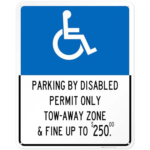 Florida Handicap Parking Sign, Parking by Permit Only,
