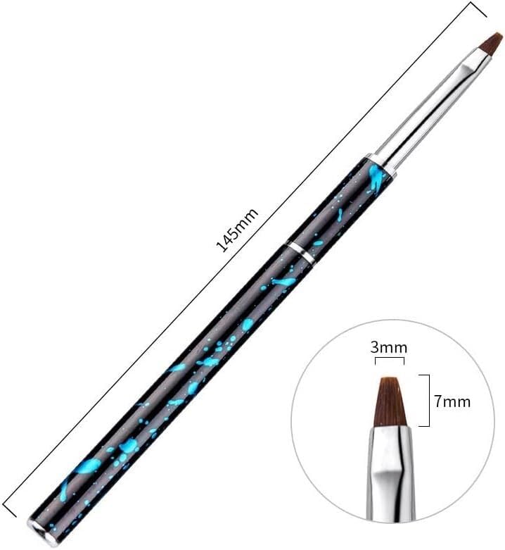 Manicure Painting Brush Pen Metal Stripes Acrylic Nail Art Drawing Liner of Gel Lines Flat Tools