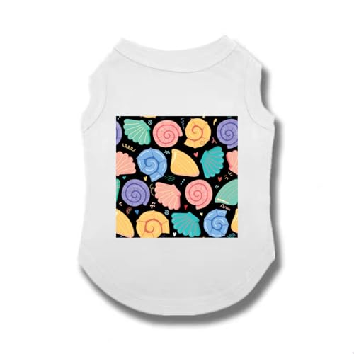 CNJKS ペット洋服 犬服 猫服 春夏用 かわいい 涼しい 通気性 スポーツ服 ホワイト 犬猫洋服 仮装 ファッション 紫外線を防止 Tシャツノースリーブ 猫服お出掛け 春秋冬服 お散歩お出かけウェアにペット