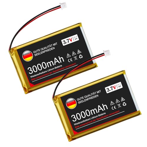 Batterie Lithium 3,7 V 3000 mAh, 1 S, 1 C, avec Carte de Protection et connecteur Micro JST 1.25, pour Carte de développement Arduino Node MCU ESP32 (2 pièces)
