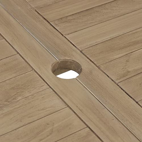 Mesa de teca maciza resistente a la intemperie para exterior 7