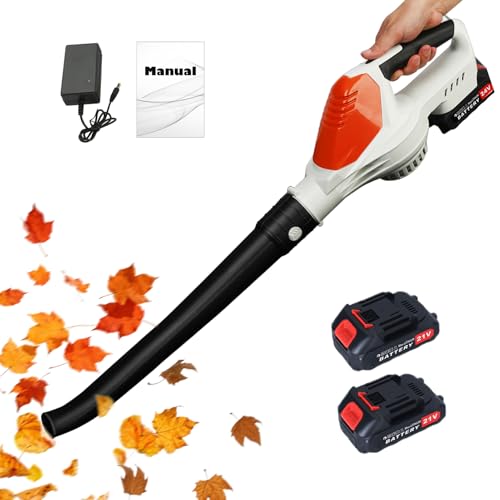 Tifemap Soplador de Hojas Batería, Sopladoras de Jardín 24v con 2 Baterías y Cargador, Soplador Batería Inalámbrica 5 Velocidades, Alta Potencia 150 mph, para Jardín, Patio y Exteriores