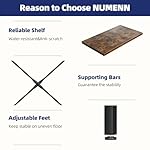 NUMENN Triple Column 5 Tier Bookshelf, Bookcase with 14 Open Display Shelves, Adjustable Rustic Industrial Style Book Shelves, Modern Bookshelves for Bedroom, Living Room and Home Office, Vintage - Image 4