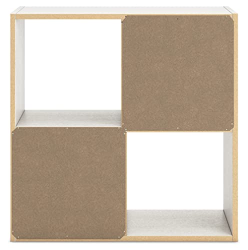 Signature Design By Ashley Aprilyn Farmhouse 4 Cube Storage Organizer Or Bookcase, Whitewash #TOP3