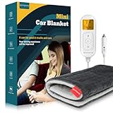 Comfytemp 12V/24V Car Electric Blanket for Back, 4 Heat Settings, 11Auto-Off, Portable Mini Travel Blanket for Neck, Shoulders, Hip, Waist, Truck, SUV, 12' x 24' Washable for Drivers Women Men Winter