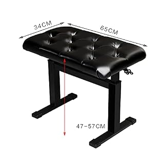TEmkin Tabouret de Piano Banc de Piano réglable pour Une Personne avec Levage hydraulique Automatique Tabouret de Piano Simple avec Repose-Pieds antidérapant et Coussin Doux - Les Beatles, Paul McCartney, John Lennon, RIngo Starr, George Harrison TEmkin Tabouret de Piano Banc de Piano réglable pour Une Personne avec Levage hydraulique Automatique Tabouret de Piano Simple avec Repose-Pieds antidérapant et Coussin Doux – Image 5