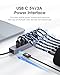 FORIDA Aluminum Alloy 8 Port USB Hub Long Cable USB Splitter with 7-USB3.0 Data Ports and TypeC 5V/3A Power Port Compatible with MacBook, Laptop,Surface Pro, PS5, PC and More (Gray, USB A-47in)
