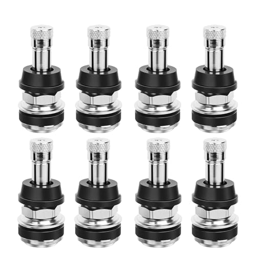 Msuhettu TR416 Valve Stem, 8 Pack Premium Metal Tire Valve Stems for Tubeless Tires, Fits 0.453