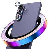 imluckies for Samsung Galaxy S26 Camera Lens Protector Bling, HD Clear Scratch-Resistant Tempered Glass, Precision-Cut Individual Metal Camera Lens Protection, Glitter Colorful