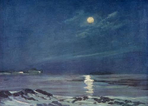 Toile Pleine Lune en hiver George Marston pour la décoration de bureau