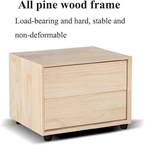 Table de chevet étroite en bois massif premium avec finition polyuréthane - 6