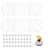 ERZHE 10pcs of Acrylic Blanks Tumbler Topper with magnet, Blank Acrylic Tumbler Topper Base for 20oz Tumbler Lid
