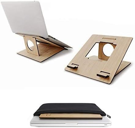 Bamboo Laptop & Tablet Stand, Portable, Lightweight, Compact, and Ergonomic for Work, Travel, and Home. Compatible with All Laptops & Tablets