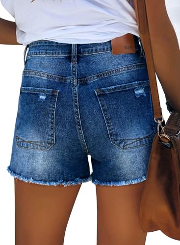 Image of CHICZONE Womens Mid-High Waisted Stretchy Denim Jean Shorts