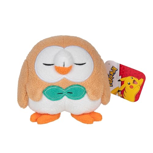 Pokémon Sleeping Plush Rowlet W3, 12 cm