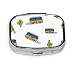 Produktbild Bus City Täglicher Transport Pillenetui Pillenetui Metall Tablet Halter Brieftasche Organizer Etui Für Tasche oder Geldbörse
