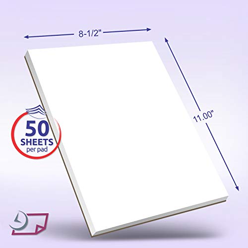 Next Day Labels Memo Pads - Note Pads - Scratch Pads - Writing Pads - 10 Pads With 50 Sheets In Each Pad (8-1/2 X 11) #TOP2