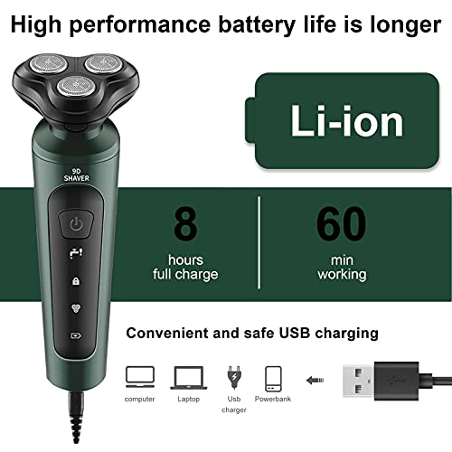 Mens Electric Shaver Washable Razor Multifunctional Beard Trimmer Rotary Shaver Cordless Sideburn Trimmer Nose Trimmer Facial Cleasing Brush Wet Dry Shaver Waterproof Usb Rechargeable 4 In 1 (4 In 1) #TOP5