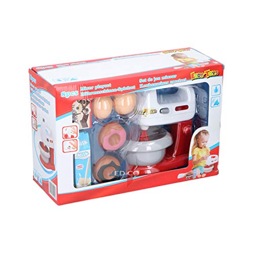 Mojawo 8tlg Set Kinder Küchenmaschine Rührmaschine mit Licht & Ton Spielküche Zubehör Küche Batterie H20xB18xL11cm – Bild 3