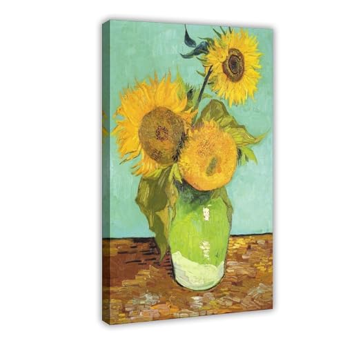 Impression sur toile Vincent Van Gogh Tournesols 30x45 cm pour déco