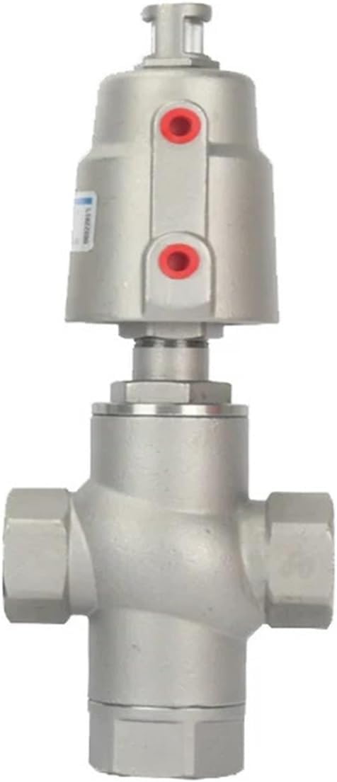 1PCS DN50 three-way pneumatic seat valve 16bar normally closed pneumatic actuator angle seat valve for steam gas oil(Single Acting)