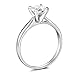 The World Jewelry Center .925 Sterling Silver Rhodium Plated Wedding Engagement Ring - Size 6