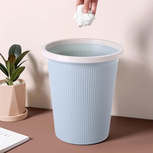 Caneca de Basura Cuadrada de Plástico Azul para Baño miniatura 7