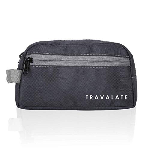 TRAVALATE One Zipper 13 Cms Cosmetic Pouch (L_TR1348_Black)