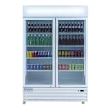 EMPURA 52' Reach-In Refrigerator with Two-Swing Glass Door | Merchandiser Beverage Display Fridge for Convenience Grocery Store | 50 Cu. Ft. Capacity | 79.5'H x 52.4'W x 31.5'D, White Steel, 115V, NSF