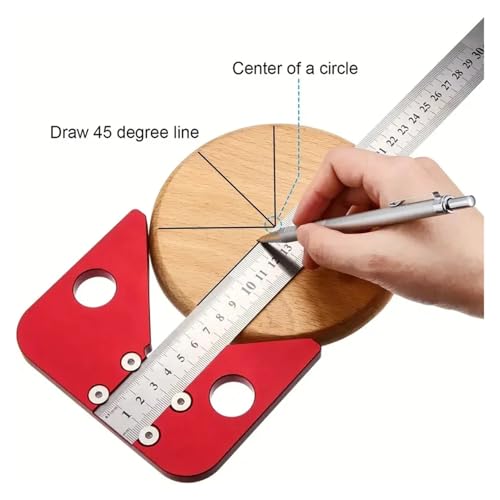 Mesure et équerre de menuisier avec règle de centrage - 2