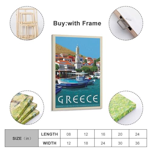 Poster Grèce île de Halki WIZIGM impression toile esthétique premium - 2