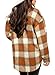 Beaully Women's 2025 Fall Clothes Plaid Shacket Jacket Long Sleeve Button Down Flannel Shirts Fashion Jacket 6025B Orange M
