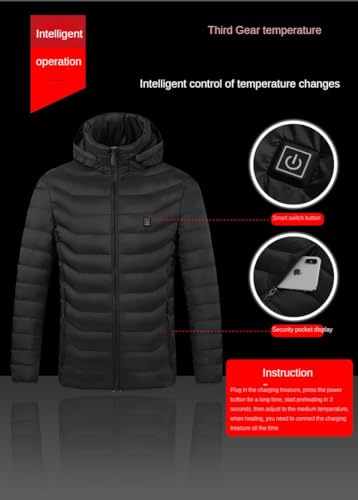 CarXs Jaqueta masculina e feminina acolchoada de algodão com aquecimento de temperatura constante ja