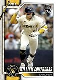 2026 Topps Series 1 Baseball 192 William Contreras Milwaukee Brewers Official MLB Trading Card (Stock Photo Shown, Near Mint to Mint Condition)
