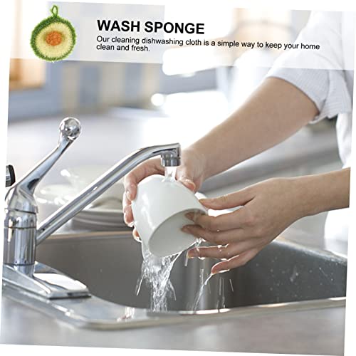 Image of UPKOCH 5pcs Sponges Scrubbers Fruit Shape Kitchen Cleaning Sponges Dishwashing Cloths Scourers Sponges Scrubber Cleaning Ball for Pot Bowl Stoves Cooker Hoods