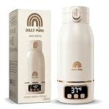 JOLLY MINO Calentador de Biberones Portátil Sin Cable 500ml, Diseño Dorado Premium Auto-Pasteurización