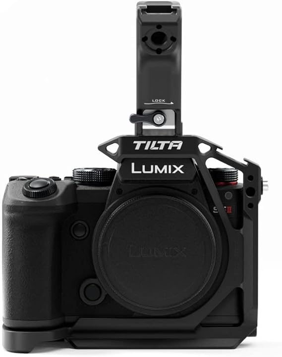 Tilta Camera Cage Compatible with Panasonic S5 II/IIX/G9 II Lightweight Kit - Black, with Mount Accessories via NATO, Cold Shoe and 1/4-20 Threads with Locating Pins (Black)
