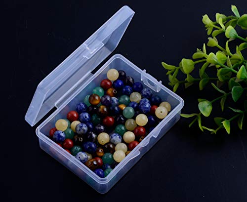 Cmidy BEADS FOR JEWELRY MAKING 7 Chakra Natural Stone Beads Mixed 100Pcs 8Mm Round Genuine Real Stone Beading Loose Gemstone Amethyse Color Diy Smooth Beads thumb #2