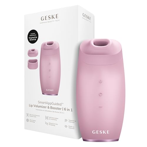 GESKE | SmartAppGuided™ Lip Volumizer & Booster | 6 in 1 | Quick Lip Plumper | Lippenbooster vollere Lippen | Lippenauffüller & Lippenvergrößerer automatisch | Vergrößerung Lippen Volumen Selfie