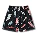 BOOMLEMON Mens Mesh Graphic Print Shorts Casual Fashion Cool Shorts Summer Active Basketball Streetwear Short Pants(#7102 Black M)