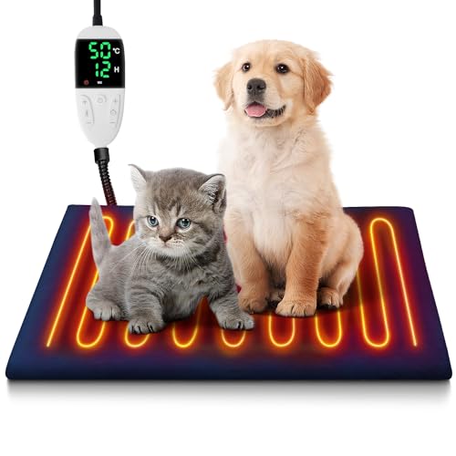 Moon River ペット用ホットカーペット ペット用ヒーター 12段階タイマー設定...