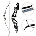 ZSHJGJR Archery 58 Inch Takedown Recurve Bow Traditional Bow 20-55lbs Hunting Longbow Right Handed for Adult Shooting Target Practice (Bow, 30lbs)